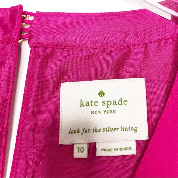 Kate Spade | Pink Demi Scallop Detail Dress Sz 10 - Picture 3 of 6